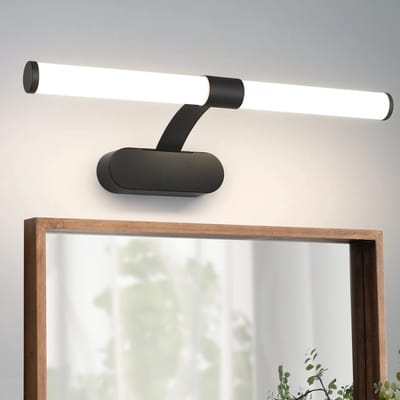 NETTLIFE LED Spiegellamp - zwart - 40CM - badkamerlamp - Modern - 6W Badkamerlamp - IP44 Wandlamp - 4000K neutraal wit - voor kelder | keuken | badkamermeubel