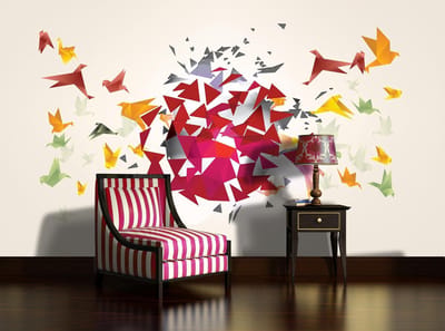 Explosion Abstract Photo Wallcovering