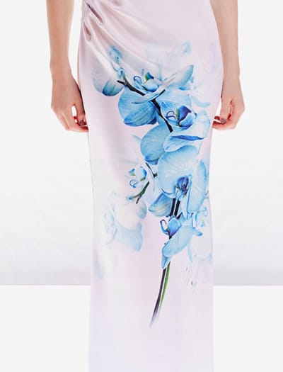 Karen Millen B1C Serie - Lange Bloemenprint Jurk - Wit - Maat 40