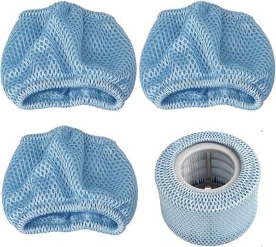 3-Pack Vervangingsfilters voor Whirlpool met Beschermnetten, Geschikt voor Opblaasbare Zwembaden, Accessoires voor Filtercartridges