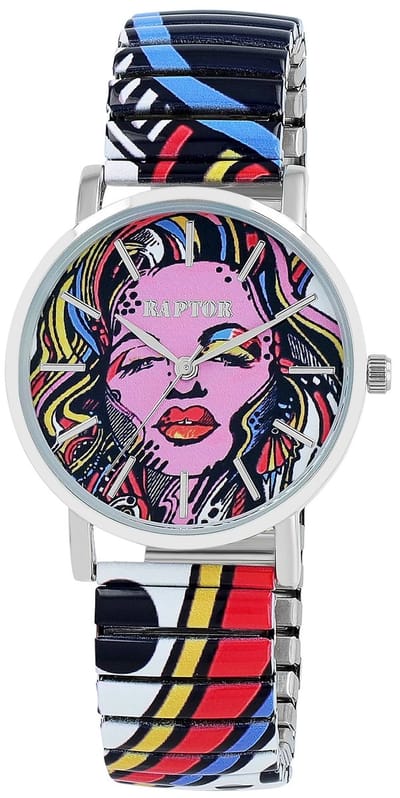 Raptor Herenhorloge siliconen JW20204 met echte leren band, 5ATM, basic, modern, zakelijk