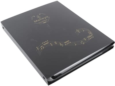Dailygoods- Bladmuziekmap Waterdicht - 4 Pagina's - 12 Afneembare Binnenpagina's - A4-formaat - Krasbestendig - Flexibele Schaal - Muziekmap