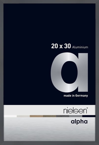 Nielsen Alpha Aluminium Fotolijst Glossy Dark Grey 20x30cm