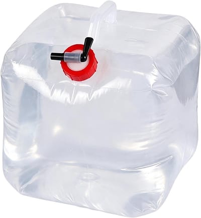 Waterreservoir Opvouwbaar - Water Tank - Buitenactiviteiten - Met Kraan - 15 Liter - Transparant