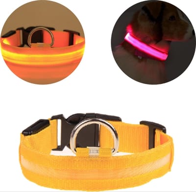 Ulanax® | LED halsband - Perfect voor puppy's en kleine honden - Verhoog de zichtbaarheid en veiligheid met deze lichtgevende halsband - Verkrijgbaar in geel maat XS |