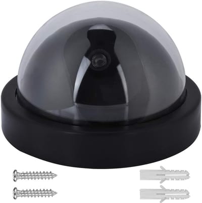 Dummy Beveiligingscamera - Lokcamera Nepcamera - Beveiliging Huis - Knipperend LED Licht - 12 x 12 x 8 cm - Zwart