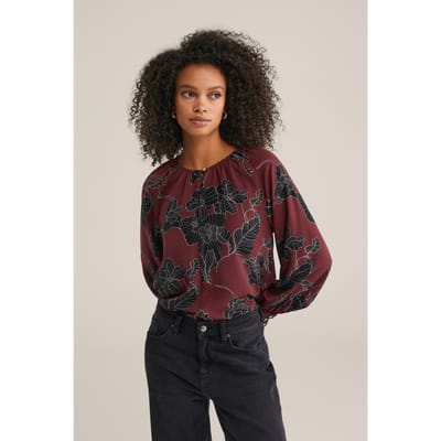 WE Fashion Blouse Burgundy Red Taglia: XS | Maglie a manica lunga Outlet | Donna | Marrone