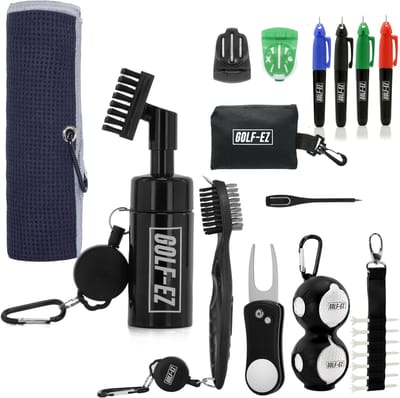 Uitgebreide Golf Accessoires Set met Handdoek, Borstel en Markeringstools