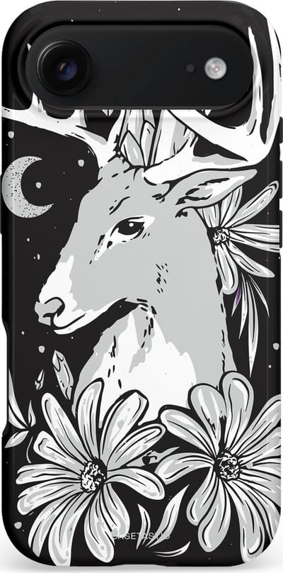 Casetastic hoesje geschikt voor Apple iPhone Air - MagSafe - Dubbellaagse bescherming - Lunagewei - Fashion Case - Zwart Lichtgrijs Wit
