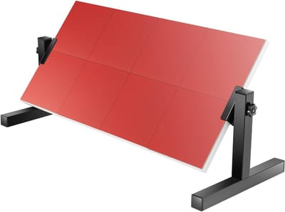 Tafeltennis terugslagwand - Pingpong oefenbord - Zelftraining binnen - Instelbare hoek hoogte - 66.5 x 33.5 cm - Rood zwart
