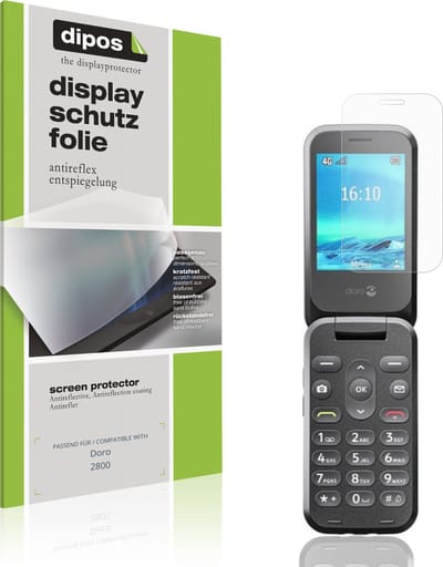 dipos – 4x Matte Beschermfolie geschikt voor Doro 2800 | Krasbestendige & antireflecterende Screenprotector Ultra-Thin