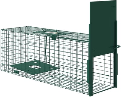 Outsunny Dierenval - Staal - 80x25x30cm - Donkergroen