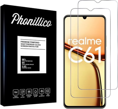 Screenprotector voor Realme C61 - 2 stuks Beschermglas van glas Transparante glazen schermbeschermfolie