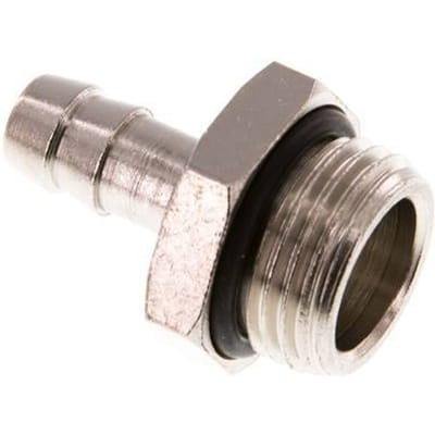 G 1/2'' Buitendraad x 9mm Vernikkeld Messing Slangpilaar met NBR Afdichting 30 Bar [2 Stuks]