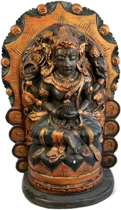 Houten buddha / Handgemaakt houten beeld / Indonesisch beeld