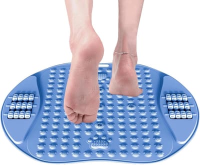 Voet Drukpunten Mat - Voetmassage Tapijt - Voetontspanning Thuis - Antislip Ondergrond - 60x40 cm - Grijs