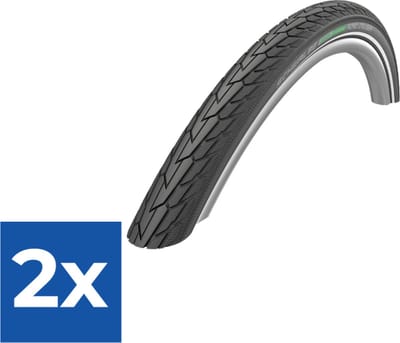 Schwalbe Buitenband - Road Cruiser - 28 inch x 1.60 - Zwart Reflecterend - Voordeelverpakking 2 stuks