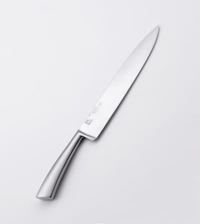 KnIndustrie BE-KNIFE Chef Mes - Duurzaam RVS Allround Keukenmes voor Vlees, Groenten & Vis 255 mm Kwaliteit Gemaakt in Italië