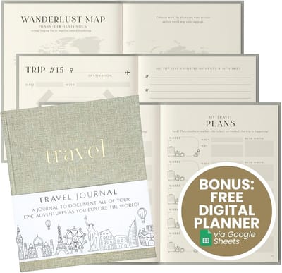 Avontuurplanner Journal voor Wereldreizen - Ultieme Bucketlist en Reiscadeau