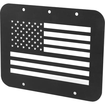 Plaque de recouvrement d'aération de hayon Style Drapeau National Convient pour Jeep Wrangler TJ 1997 2006 gray