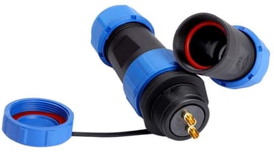 Allecto - Aviation Connector - Waterdichte kabelverbinder - Geschikt voor luchtvaarttoepassingen - 2 pin - Hoogwaardige kwaliteit - Ideaal voor bui...