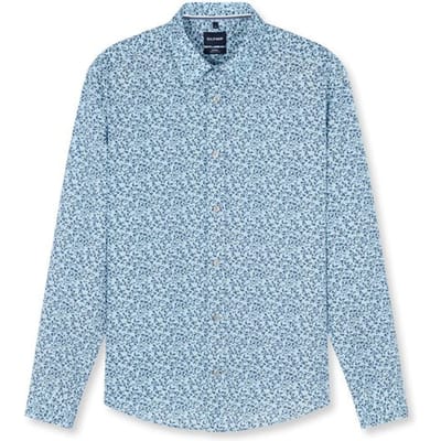OLYMP Casual Overhemd, Regular Fit, Kent, Bleu