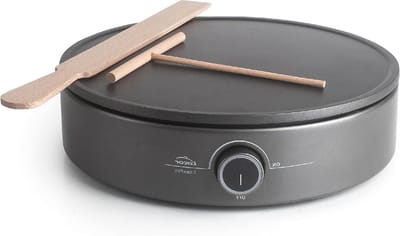 Elektrische Pannenkoek - Pannenkoekenpan - XL Pannenkoeken Bakken - Antiaanbaklaag - 33 cm Plaat - Zwart