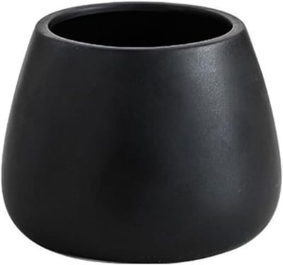Pot Voor Kamerplanten Plantencontainer Eenvoudige stijl Ronde keramische bloempot Binnenhuis Decoratieve pot Groene plantenpot Hydrocultuur bloempot Decoratieve Plantenpotten(Black,S)