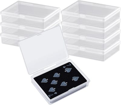 Compacte Opbergbak voor Speelkaarten - 8 Stuks, Ideaal voor Handelskaarten, Spellen en Hobby's, Transparante Plastic Dozen voor Beads en Visitekaartjes