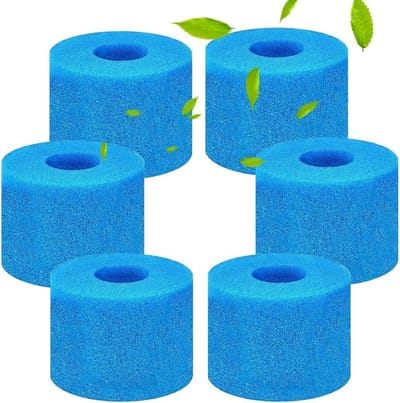 6 stuks herbruikbare filtersponzen voor zwembadfilter, elastisch schuimspons voor effectieve zwembadreiniging, ideaal voor helder water