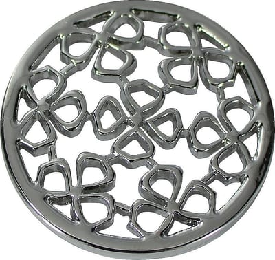Quiges - Munthouder Munt 33mm Bloemen Verzilverd - EPR036