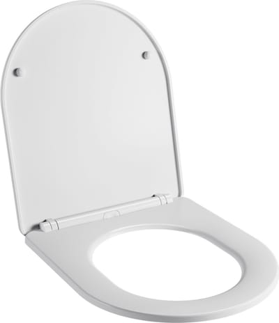 KUTAS WC-Bril - Korte D-Vorm - PP Thermoplast - Soft Close - Quick-Release - Belastbaar tot 175 kg - 425 x 360 mm - Wit
