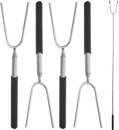 Telescopische Grillspiezen Telescopische 24,5-86 cm 4 stuks - Grillspiesen - BBQ Spies - Vleesspies - Barbeque