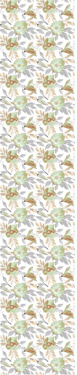 Voorgelijmd vliesbehang - ABSTRACTE GROENE BLOEMEN - 1 rol van 300x60 cm