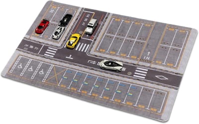 Bureauonderlegger - Bureaumat Antislip - Gaming Programmeren - Schaal 1-64 Parkeerplaats - 60x40 cm