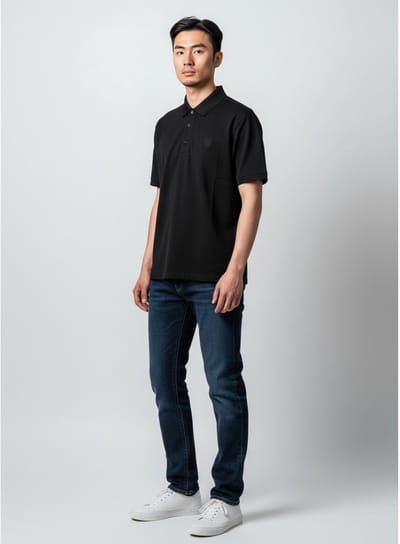 Blauer Poloshirt Albans