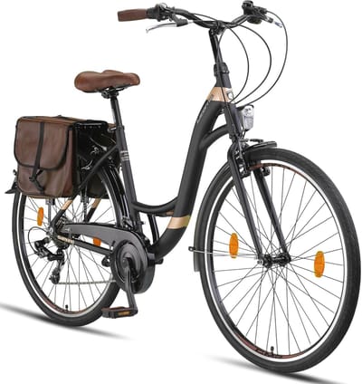 Stadsfiets met 21 versnellingen en modern design, geschikt voor dames, heren en kinderen