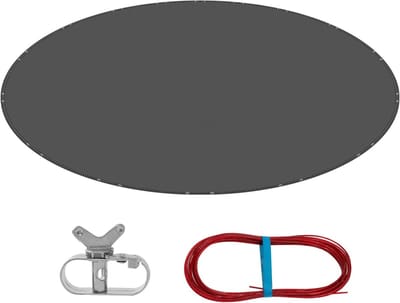 BukkitBow - Zwembadzeil/Afdekzeil voor Zwembad - Winter/Vorst Bedekking - Met Staalkabel en Opdraai Klem - Houdt Warmte in het Zwembad - 305CM Diameter Rond