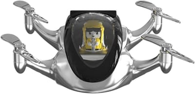 Luchtverfrisser Zonne-auto - Drone propeller - Auto interieur - Zonne-energie aangedreven - 195 x 15 cm - Zilver