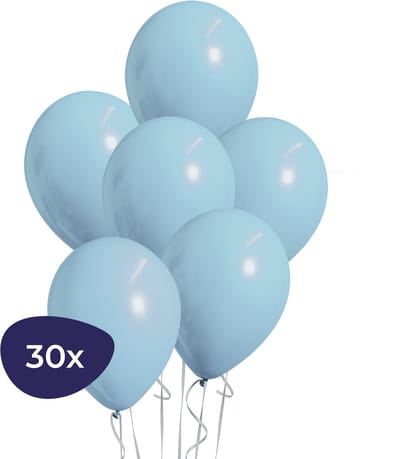 Licht Blauwe Ballonnen - 30 stuks - Helium Ballonnen - Latex - Verjaardag Versiering - Babyshower - Gender Reveal