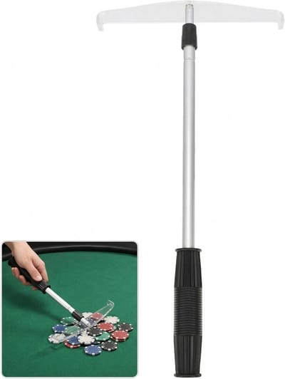 Poker chips set met telescopische verzamelaar voor bar spellen - ideaal voor pokertoernooien en game avonden