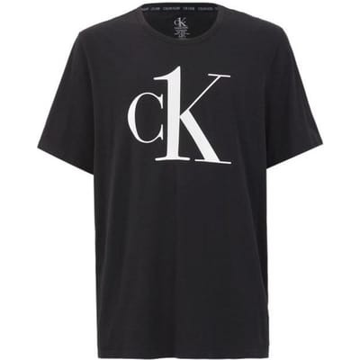 T-shirt à Manches Courtes Imprimé Lettres Calvin Klein Ss22 Homme T-Shirts Noir NM1903E3WXSSCN L black