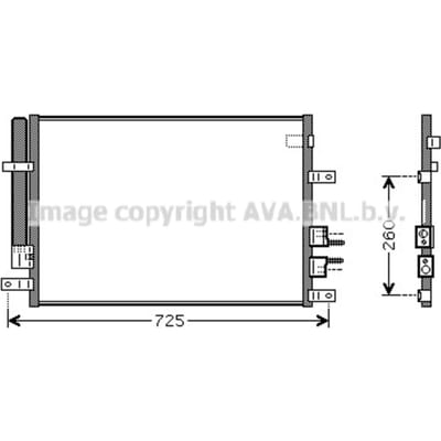 Condensator, airconditioning AVA COOLING ALA5097D AVA