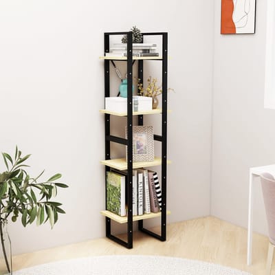 vidaXL - Boekenkast - met - 4 - schappen - 40x30x140 - cm - massief - grenenhout