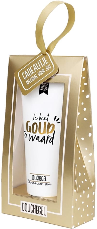 100%LEUK - Douchegel in cadeauverpakking - Goud waard