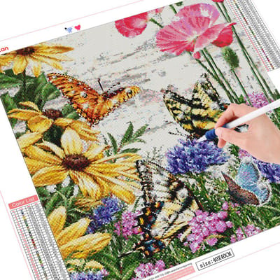 Peinture diamant 5d avec papillon, mosaïque, point de croix, images carrées complètes, strass 30x30CM black