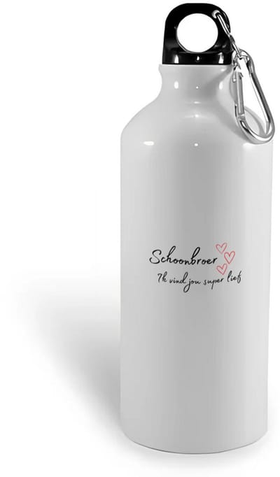 Hacebo® - schoonbroer ik vind jou super lief waterfles - Broer - de liefste schoonbroer - verjaardag - cadeautje voor broer - broer artikelen - kado - geschenk - water fles - 400ML