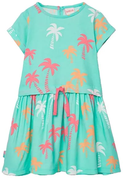 Boboli 333043 Korte Mouw Jurk Groen 24 Months Meisje