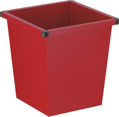 V-part - Vierkant tapse papierbak - Steel - rood - Prullenbak