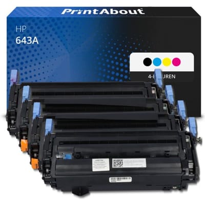 PrintAbout huismerk Toner 643A (Q5950A) 4-kleuren Multipack Geschikt voor HP